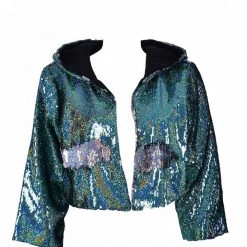 THE LUMi SHOP Sequin Cropped Jacket - Sparkle River Jackets