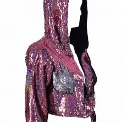 THE LUMi SHOP Sequin Cropped Jacket - Pink Stars Jackets