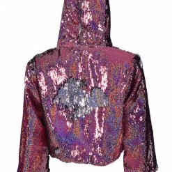 THE LUMi SHOP Sequin Cropped Jacket - Pink Stars Jackets