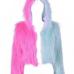 THE LUMi SHOP Ice Cream Faux Fur Jacket
