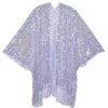 Lumishopusa Signature Sequin Kimonos Disco Sequin Kimono - Silver Hologram