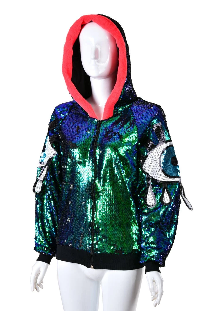 THE LUMi SHOP Reversible Sequin Jacket - Mermaid Cropped Disco Jacket (One Size) 5 THE LUMi SHOP Reversible Sequin Jacket - Mermaid Cropped Disco Jacket (One Size)