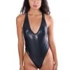THE LUMi SHOP Obsidian Galaxy V Neck Bodysuit Bodysuits