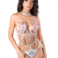 THE LUMI SHOP Pink Ladybug Carnival Bra Top