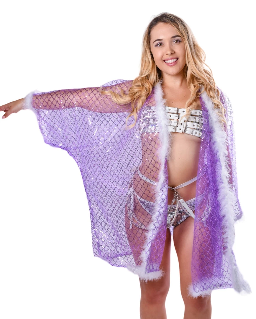 THE LUMI SHOP Signature Sequin Kimonos Fuzzy Sequin Kimono- Berry Ice 4 THE LUMI SHOP Signature Sequin Kimonos Fuzzy Sequin Kimono- Berry Ice