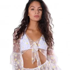 THE LUMI SHOP Daisy Floral Mesh Top SUMMER 2022