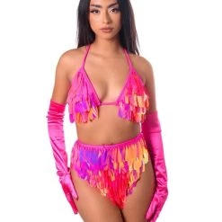 THE LUMI SHOP SPRING 2022 Hand Stitched Barbie Pink Disco Set