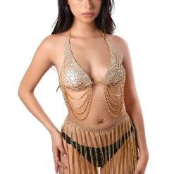 THE LUMI SHOP Gold Rhinestone Goddess Set