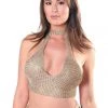 THE LUMI SHOP Crystal Chain Halter Top- Gold SPRING 2022 1 THE LUMI SHOP Crystal Chain Halter Top- Gold SPRING 2022