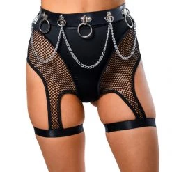 THE LUMI SHOP Black Fishnet Shorts