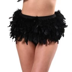 THE LUMI SHOP SPRING 2022 Feather Mini Skirt- Black