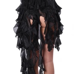 THE LUMi SHOP Night Owl Black Long Skirt