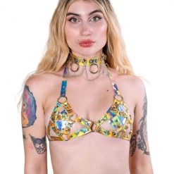 THE LUMI SHOP Space Hologram Harness Set- Gold (3pcs) Sequin Sets