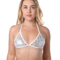 THE LUMi SHOP Sequin Tops Snowflake Sequin Triangle Top