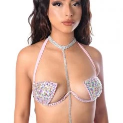 THE LUMI SHOP FULL OUTFIT- Glam Babe (Carnival Top+Bottoms+Bodychain+Belt+Leg Wrap)