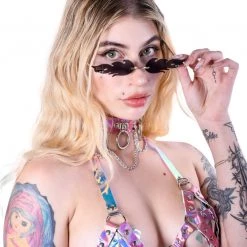 THE LUMI SHOP Black Flame Sunglasses