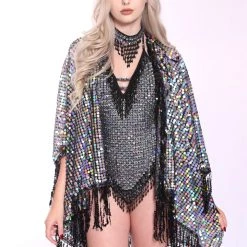 THE LUMi SHOP Disco Sequin Tassel Kimono - Holographic Signature Sequin Kimonos 23 THE LUMi SHOP Disco Sequin Tassel Kimono - Holographic Signature Sequin Kimonos