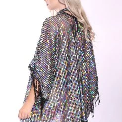 THE LUMi SHOP Disco Sequin Tassel Kimono - Holographic Signature Sequin Kimonos 22 THE LUMi SHOP Disco Sequin Tassel Kimono - Holographic Signature Sequin Kimonos