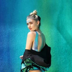 THE LUMi SHOP Reversible Sequin Jacket - Peacock Sequin Jackets