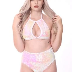 THE LUMi SHOP Bottoms Sequin High-waisted Bottom - Iridescent Pink 9 THE LUMi SHOP Bottoms Sequin High-waisted Bottom - Iridescent Pink