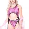 THE LUMi SHOP Sequin Bodysuits Disco Sequin Bodysuit - Fuchsia