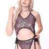 THE LUMi SHOP Sequin Bodysuits Disco Sequin Bodysuit - Rainbow