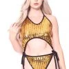 THE LUMi SHOP Sequin Bodysuits Disco Sequin Bodysuit - Gold
