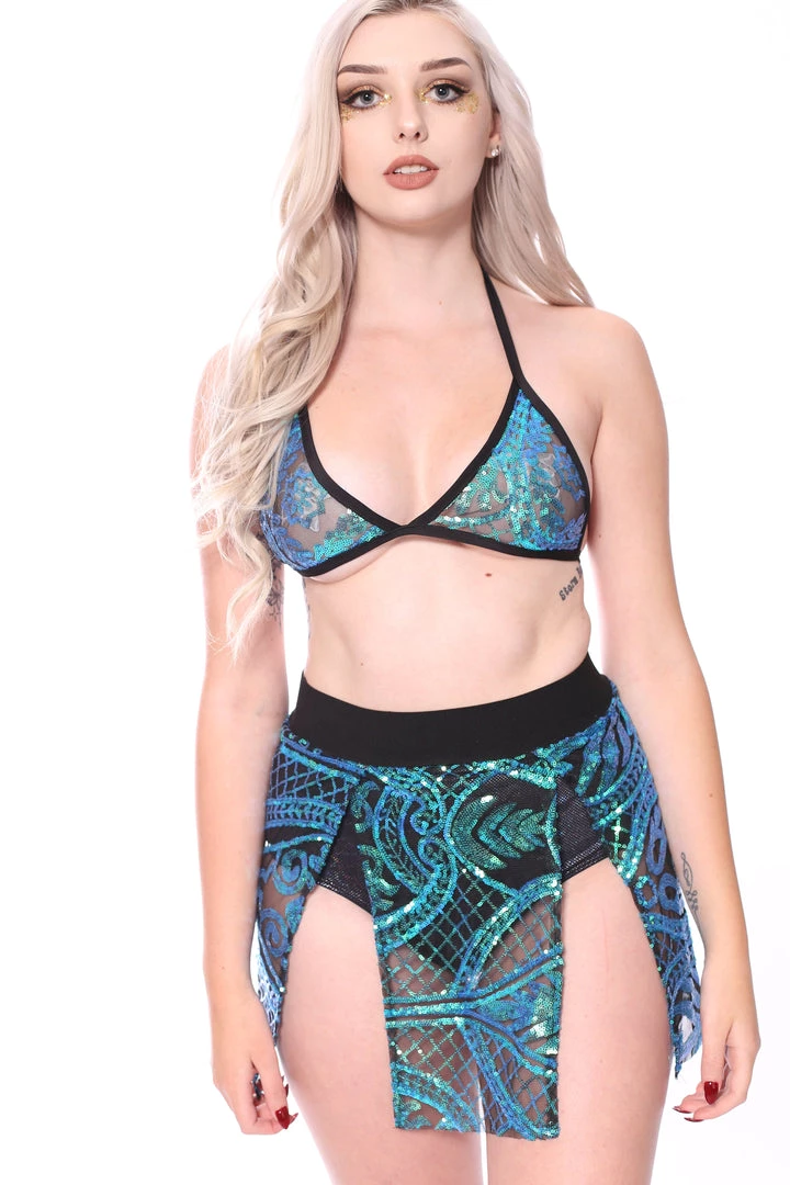 THE LUMi SHOP Sequin Sets Mermaid Handcrafted Sequin Set (Top & Skirt) 7 THE LUMi SHOP Sequin Sets Mermaid Handcrafted Sequin Set (Top & Skirt)