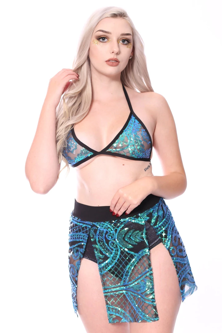 THE LUMi SHOP Sequin Sets Mermaid Handcrafted Sequin Set (Top & Skirt) 8 THE LUMi SHOP Sequin Sets Mermaid Handcrafted Sequin Set (Top & Skirt)