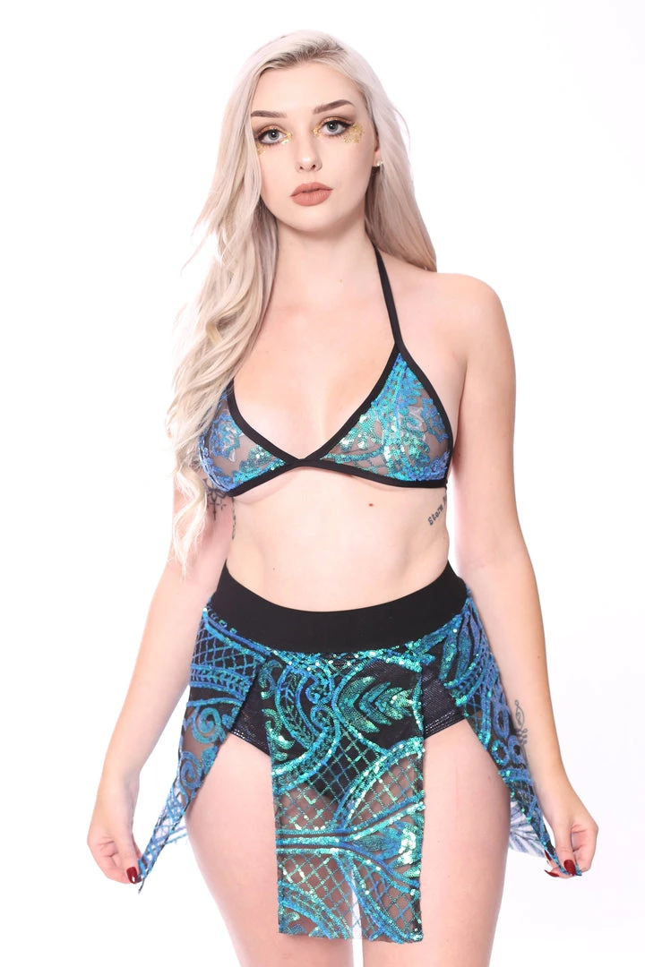 THE LUMi SHOP Sequin Sets Mermaid Handcrafted Sequin Set (Top & Skirt) 6 THE LUMi SHOP Sequin Sets Mermaid Handcrafted Sequin Set (Top & Skirt)