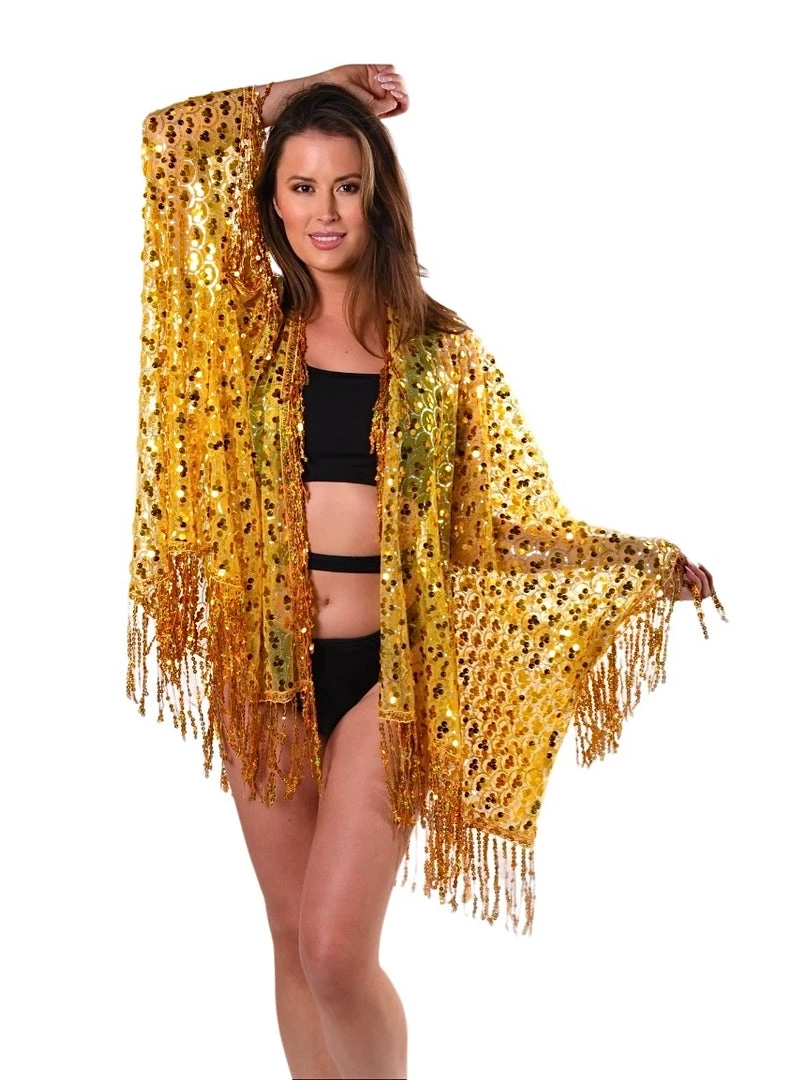 THE LUMI SHOP SPRING 2022 Sequin Tassel Kimono- Gold Treasure 8 THE LUMI SHOP SPRING 2022 Sequin Tassel Kimono- Gold Treasure