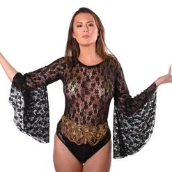 THE LUMI SHOP Bell Sleeve Bodysuit- Black Lace SPRING 2022 12 THE LUMI SHOP Bell Sleeve Bodysuit- Black Lace SPRING 2022