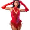 THE LUMI SHOP Hand Stitched Bodysuit- Disco Rose