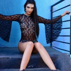 THE LUMi SHOP Goth Barbie Lace Bodysuit Bodysuits
