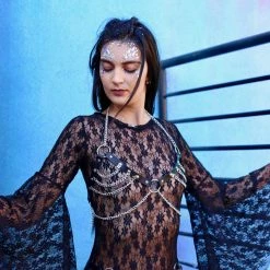 THE LUMi SHOP Goth Barbie Lace Bodysuit Bodysuits