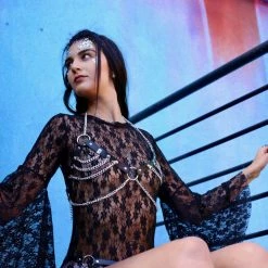 THE LUMi SHOP Goth Barbie Lace Bodysuit Bodysuits