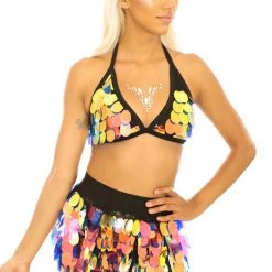 THE LUMi SHOP Moon Child Rain Drop Sequin Skirt