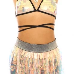 THE LUMi SHOP Iridescent Unicorn Tears Mini Sequin Skirt Sequin Skirts