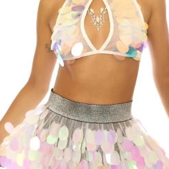THE LUMi SHOP Sequin Tops Mermaid Scales Sequin Halter Top