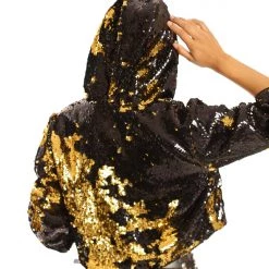 THE LUMi SHOP Sequin Jackets Reversible Sequin Jacket - Black & Gold