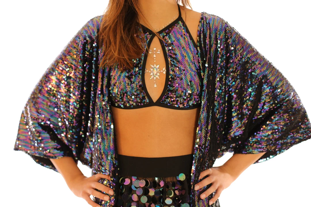 THE LUMi SHOP Aura Dark Ocean Sequin Halter Top 5 THE LUMi SHOP Aura Dark Ocean Sequin Halter Top