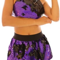 THE LUMi SHOP Violet/Black Hologram Skirt Skirts 10 THE LUMi SHOP Violet/Black Hologram Skirt Skirts