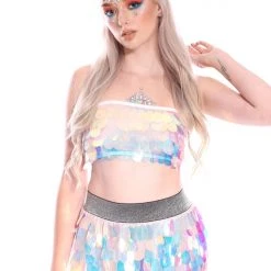 THE LUMi SHOP Sequin Sets Reversible Sequin Set (Tube Top & Skirt) - Small Unicorn Tears