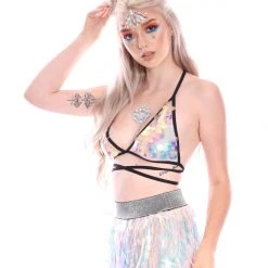 THE LUMi SHOP Iridescent Unicorn Tears Mini Sequin Skirt Sequin Skirts