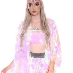 THE LUMi SHOP Cotton Candy Sequin Tube Top Sequin Tops