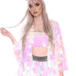 THE LUMi SHOP Cotton Candy Sequin Tube Top Sequin Tops