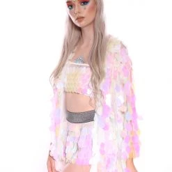 THE LUMi SHOP Cotton Candy Sequin Tube Top Sequin Tops