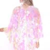 THE LUMi SHOP Cotton Pink Sequin Kimono