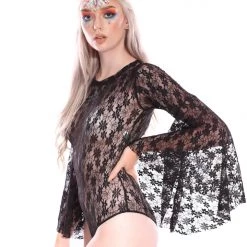 THE LUMi SHOP Goth Barbie Lace Bodysuit Bodysuits