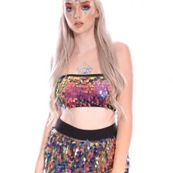 THE LUMi SHOP Moon Child Sequin Tube Top